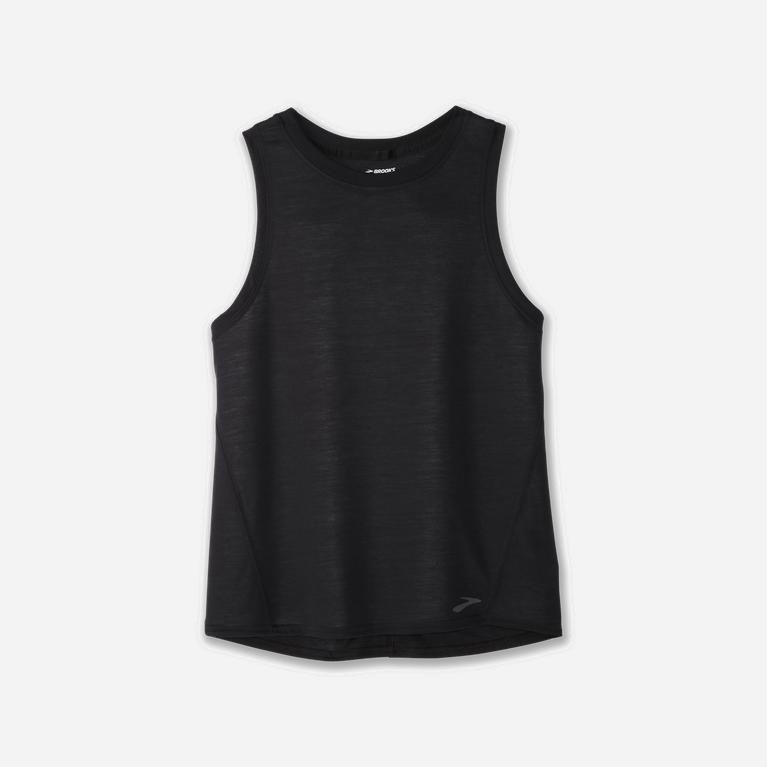 Brooks Distance NZ - Women's Running Tank Top - Black (02176-CFZY)